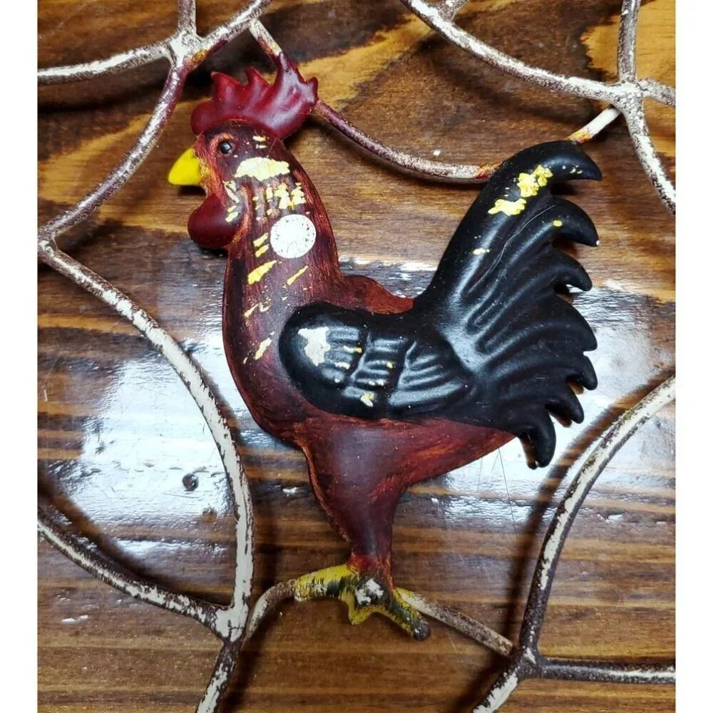 Rooster Hot Pot Holder ~ Metal, Wall Hanging